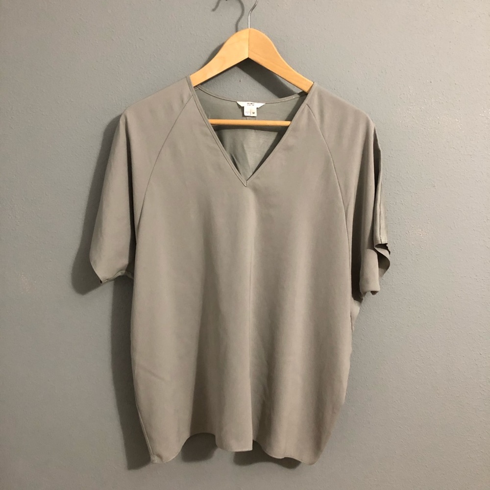 Helmut Lang grey dolman sleeve top, size M